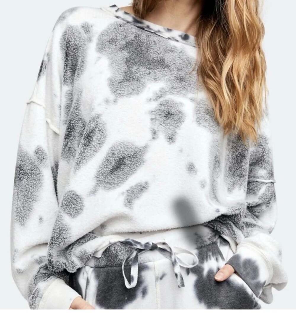 Free People Kelly Wash Tie Dye Sweatshirt NWOT